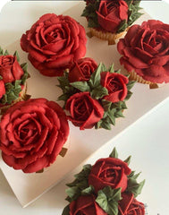 Rose Champagne Cupcakes Box (12 Pieces) by YaluYalu - yaluyalu