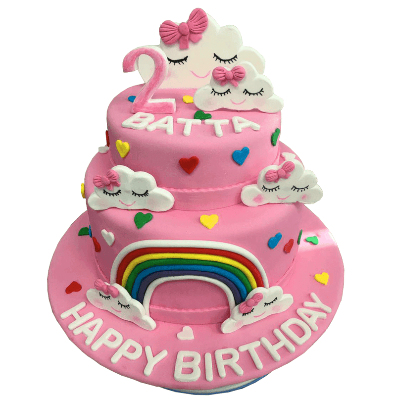 Pink Sky Surprise Birthday Designer Cake by Yalu Yalu - yaluyalu