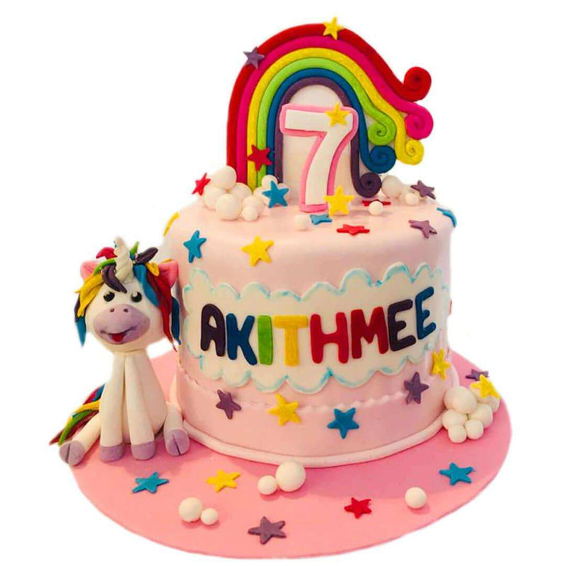 Enchanted Rainbow Designer Birthday Cake by Yalu Yalu - yaluyalu