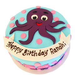 Octopus Designer Birthday Cake by Yalu Yalu - yaluyalu