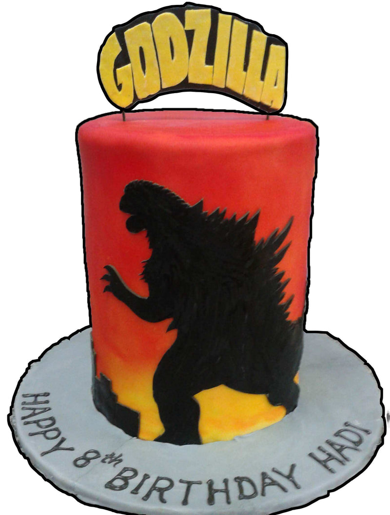 Godzilla Theme Designer Ribbon Cake by Yalu Yalu - yaluyalu