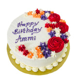 Happy Birthday Ammi Ribbon Cake yaluyalu