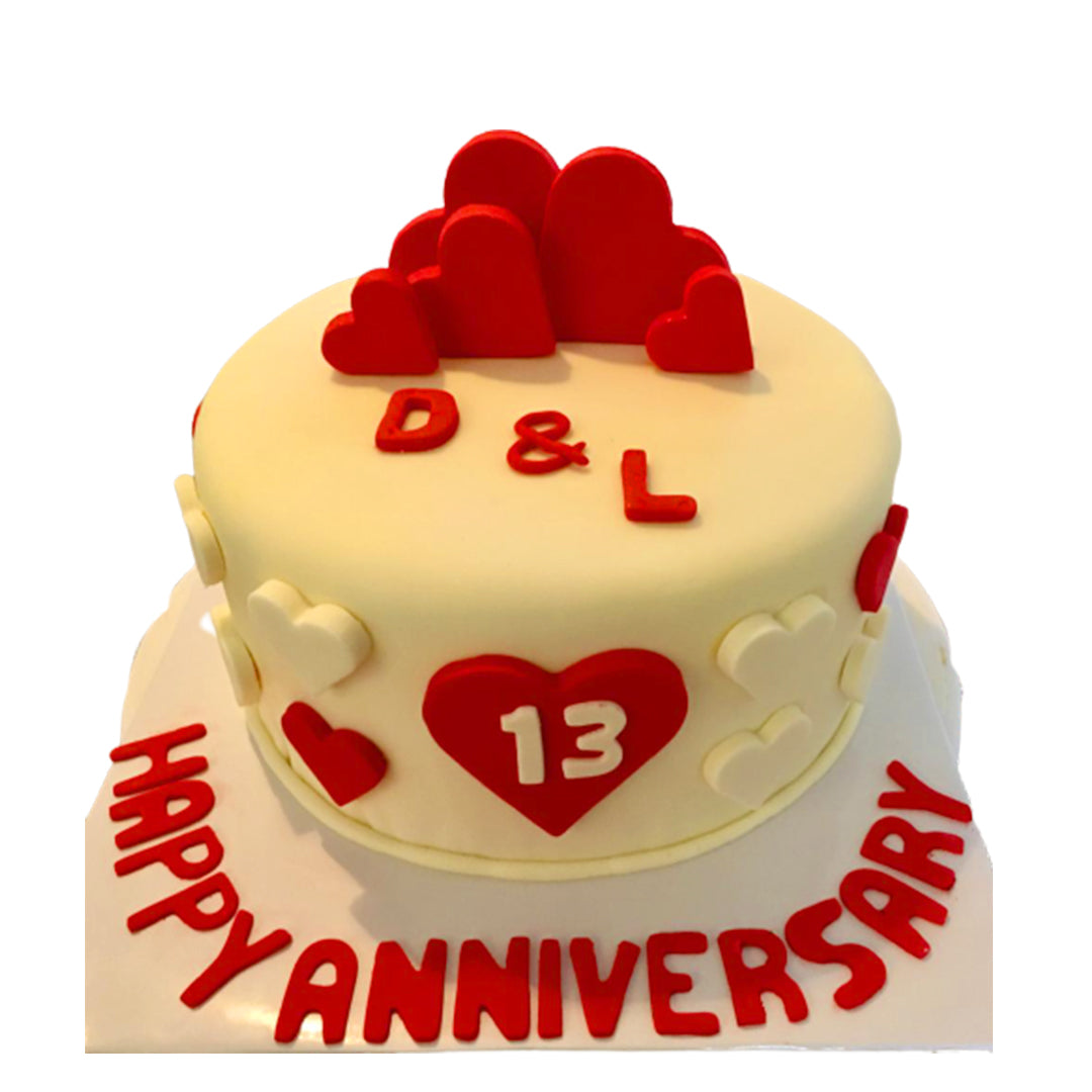 50 Years of Love Anniversary Cake