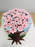 Cherry Blossom Ribbon Cake by Yalu Yalu yaluyalu