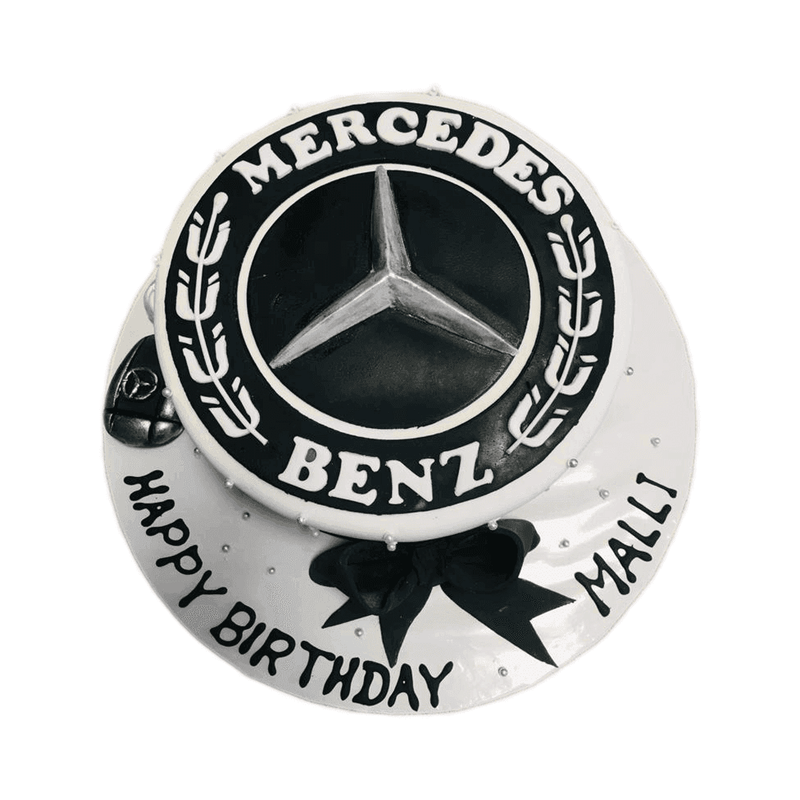 Benz Theme Birthday Ribbon Cake by Yalu Yalu - yaluyalu
