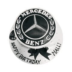 Benz Theme Birthday Ribbon Cake by Yalu Yalu - yaluyalu