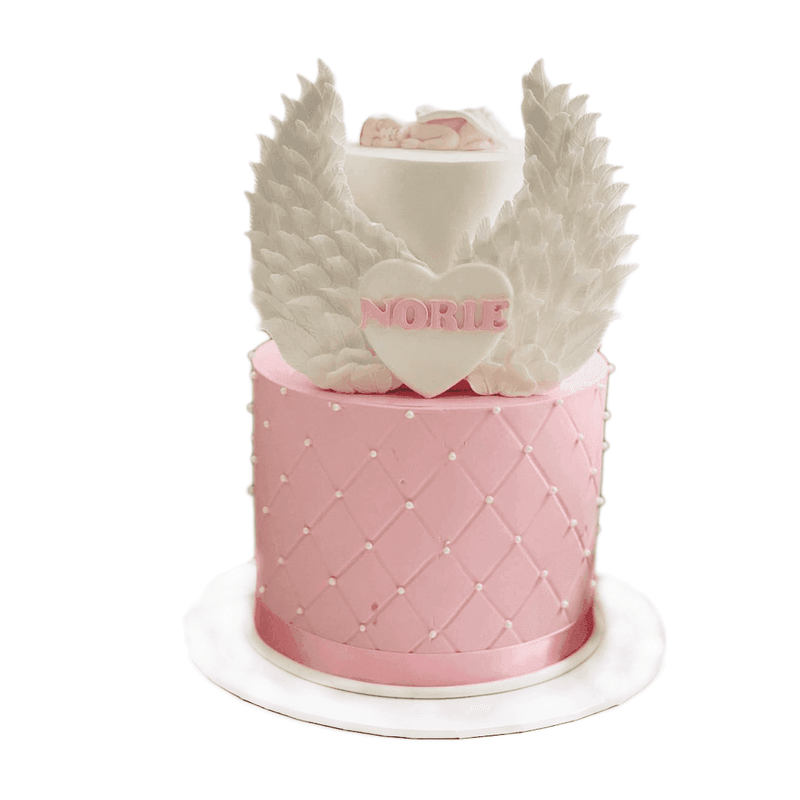 Birthday Ribbon Cake with Angel Wings by Yalu Yalu 2.5Kg / 3Kg - yaluyalu