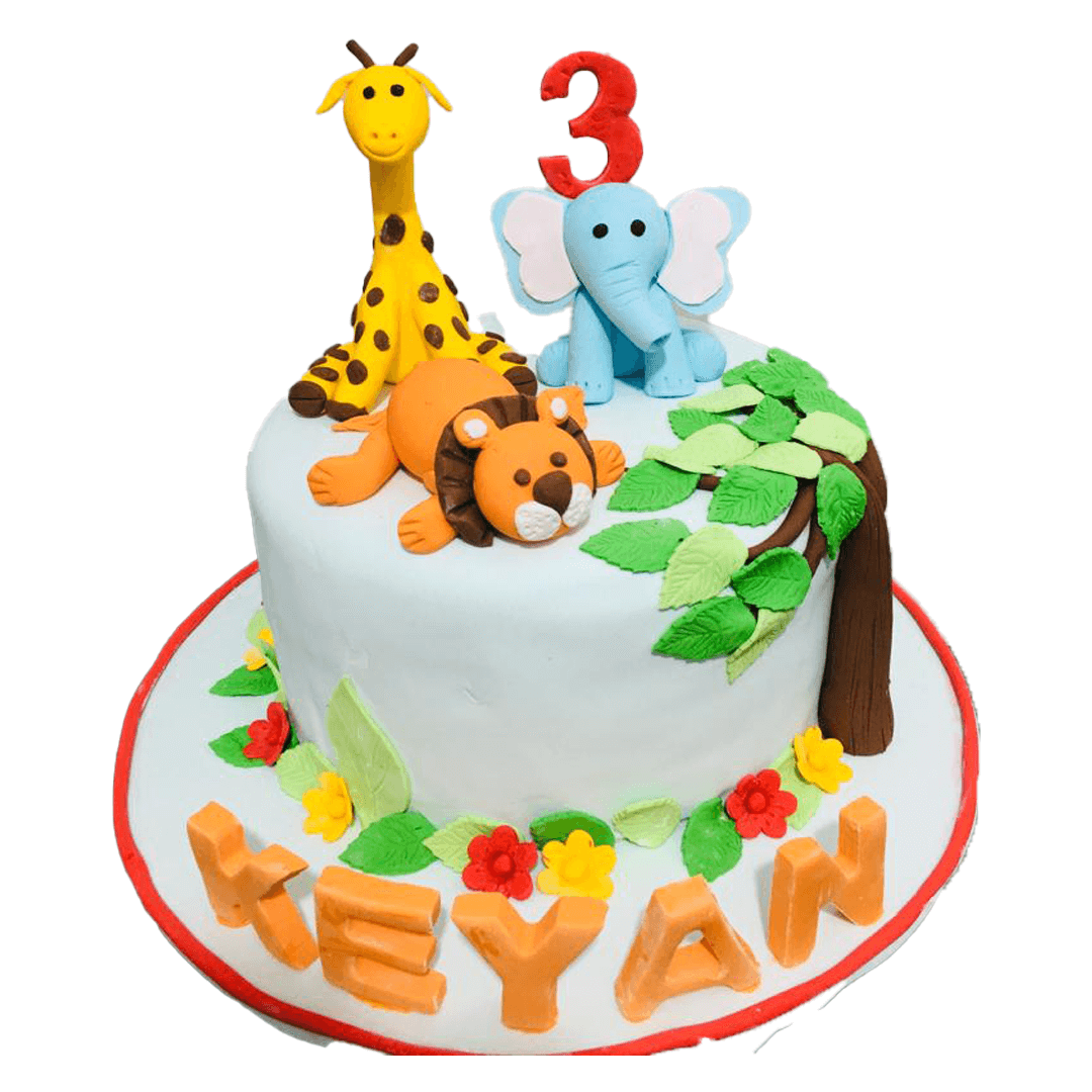 Birthday Cake With Animals by Yalu Yalu yaluyalu
