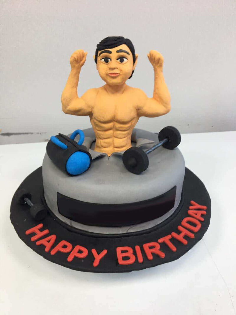 Body Builder Theme Designer Cake by Yalu Yalu - yaluyalu