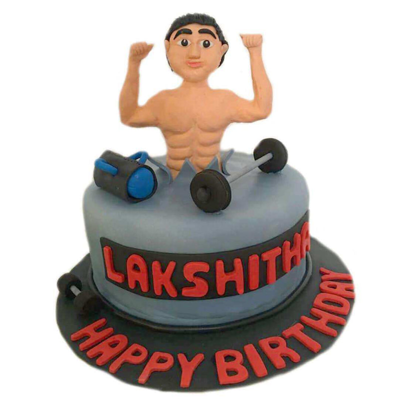 Body Builder Theme Designer Cake by Yalu Yalu - yaluyalu