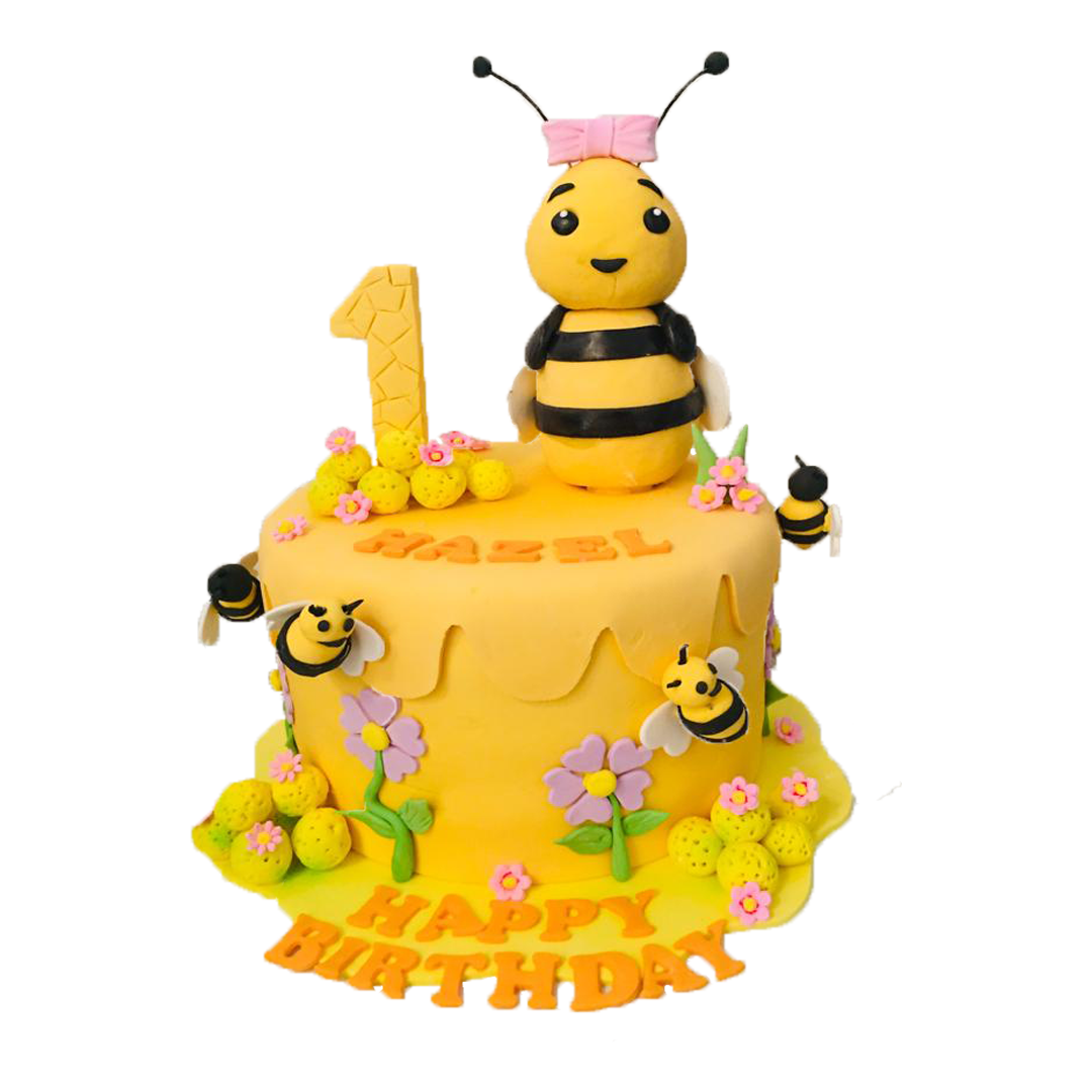 First Birthday Bee Cake - CakeCentral.com