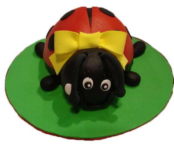 Ladybug Designer Ribbon Cake by Yalu Yalu - yaluyalu