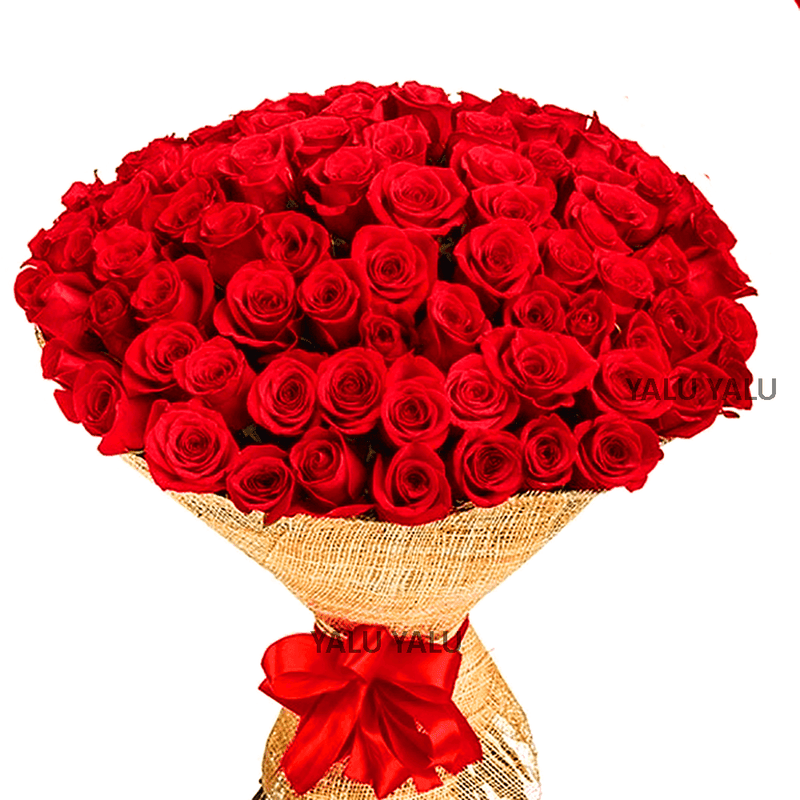 Paint it Red Fresh Flowers Bouquet by YaluYalu - yaluyalu