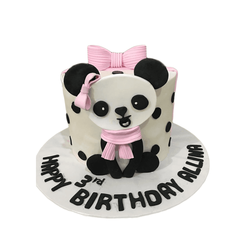 Panda Birthday Ribbon Cake by Yalu Yalu - yaluyalu