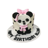 Panda Birthday Ribbon Cake by Yalu Yalu