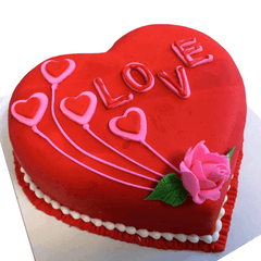 Sweetheart's Delight Heart Shaped Ribbon Cake by Yalu Yalu - yaluyalu