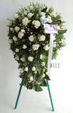 White Roses Stand Wreath