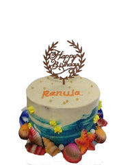 Sea Shell Designer Cake by Yalu Yalu 1Kg/1.5Kg - yaluyalu