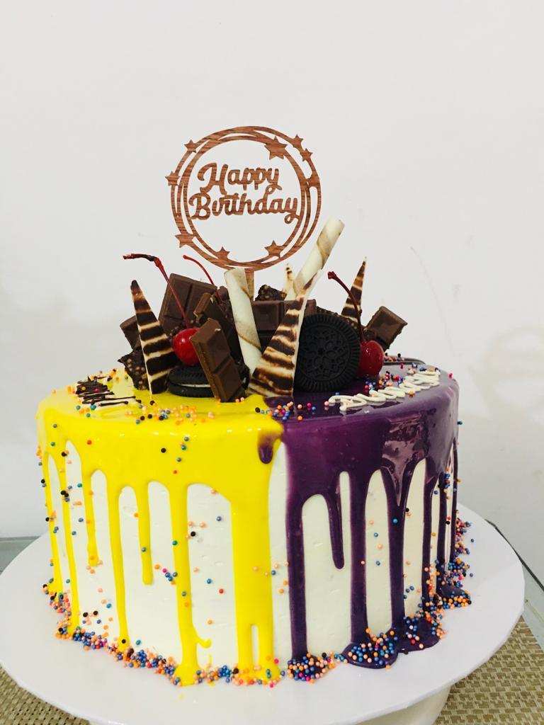 Three Flavour Ribbon Cake 1Kg/2Kg by YaluYalu - yaluyalu