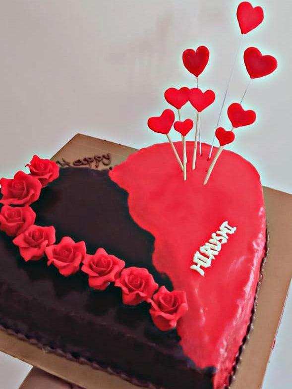Hearts & Flowers cake by Yalu Yalu Galle Outlet - yaluyalu