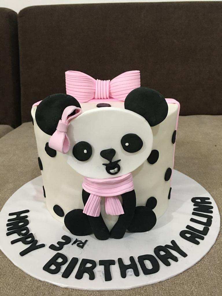 Panda Birthday Ribbon Cake by Yalu Yalu - yaluyalu